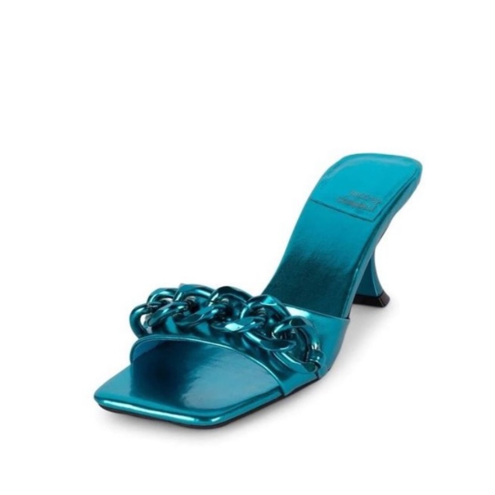 NWOT Jeffrey Campbell MR-BIG-CH Chain Sandal in Blue Combo (7)